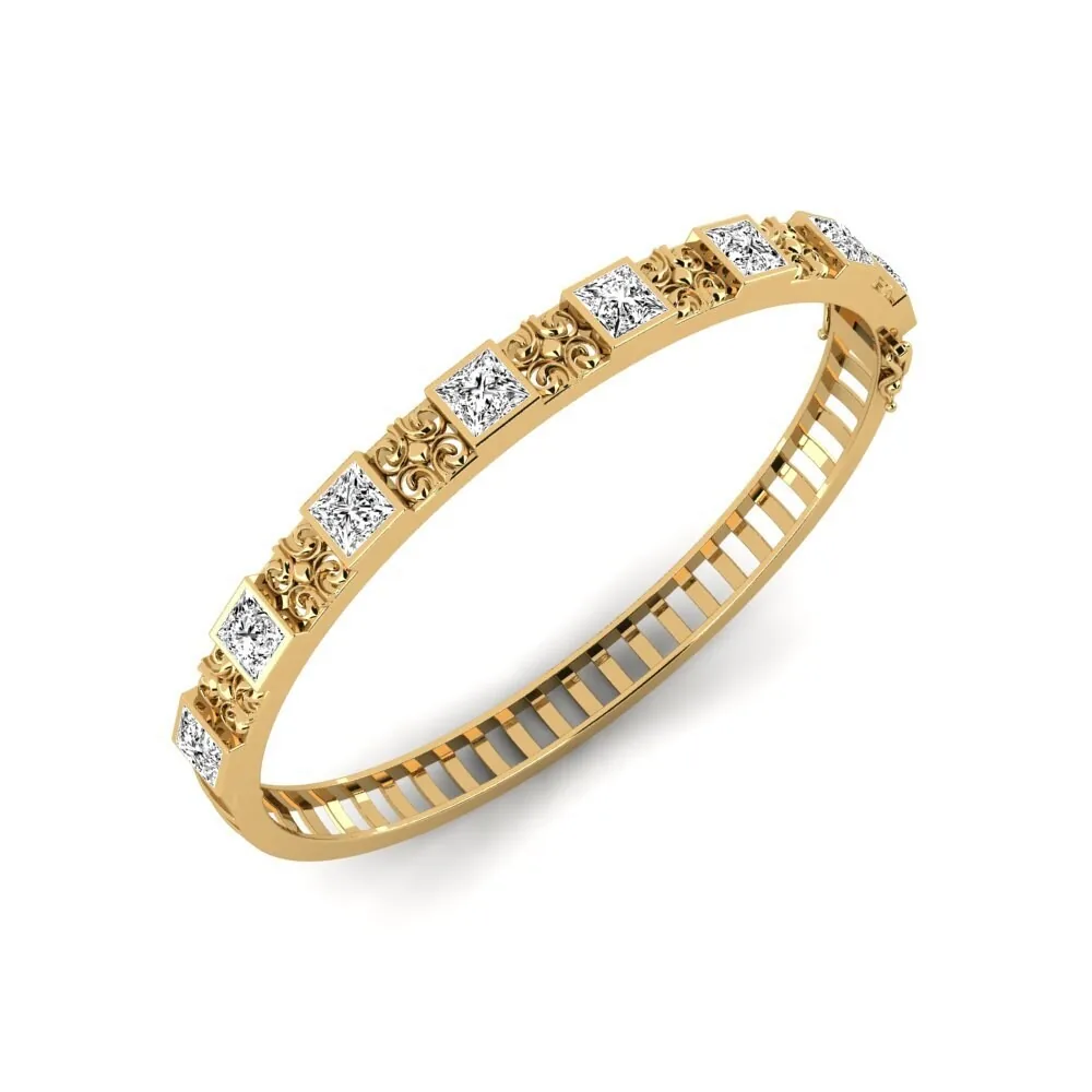 Pulsera masculina Hattrem de oro amarillo